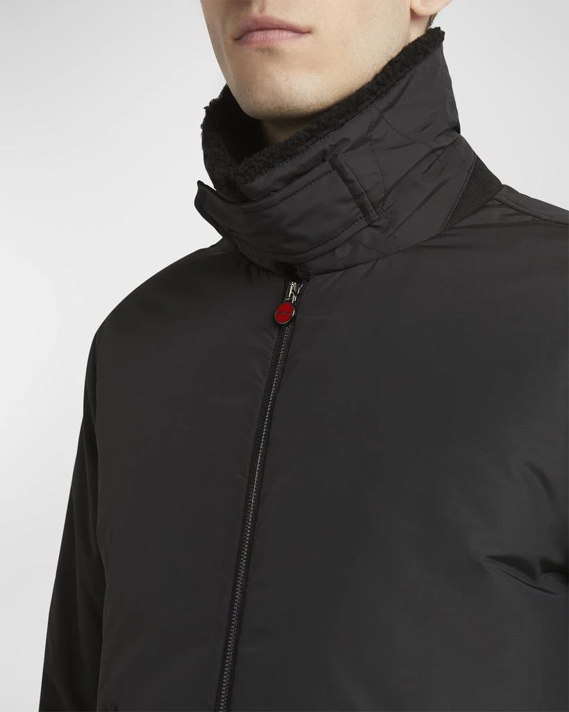 Kiton Men's Shearling-Trim Bomber Jacket 5