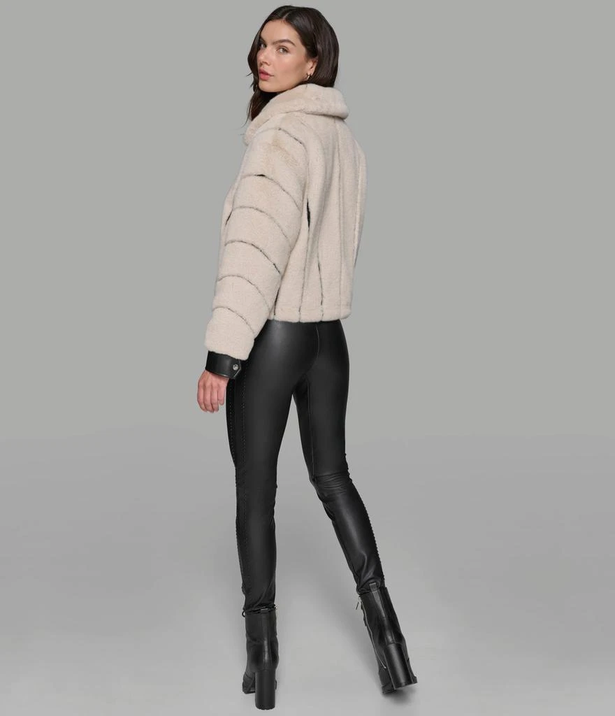 Karl Lagerfeld Paris CHANNEL FAUX MINK AND PU BOMBER 2