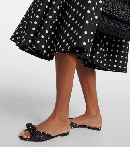 Dolce 
Gabbana Polka-dot satin mules 4