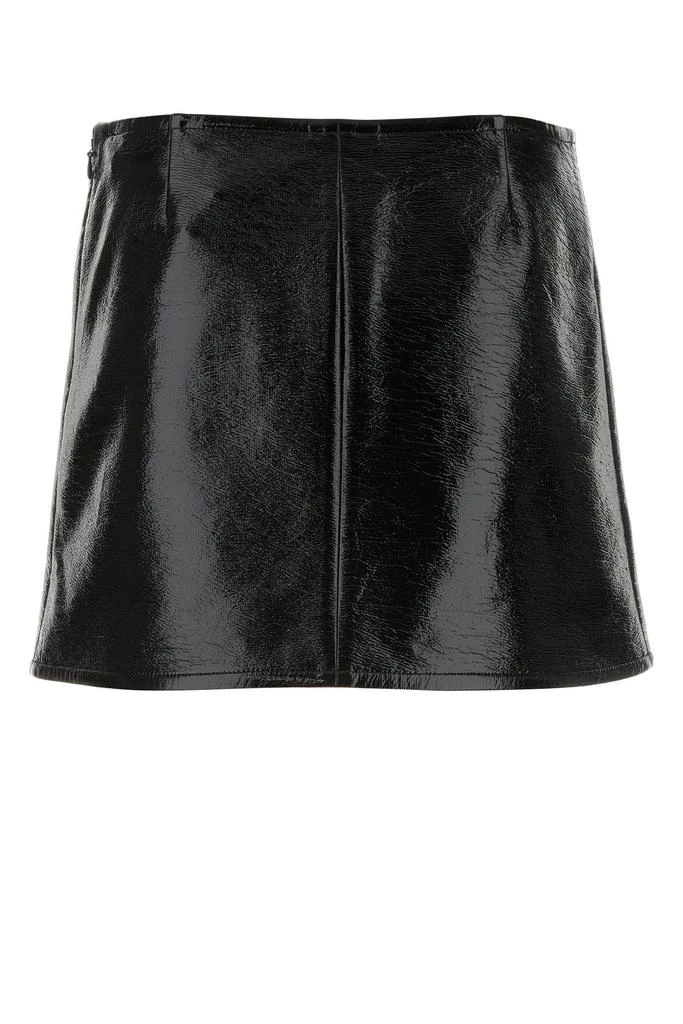 courreges Black vinyl mini skirt 1