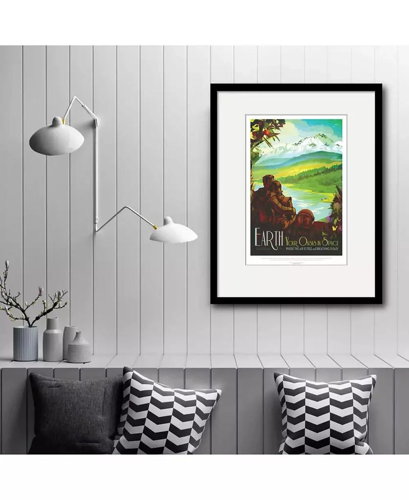 Courtside Market Earth-Your Oasis in Space 16" x 20" Framed and Matted Art 2