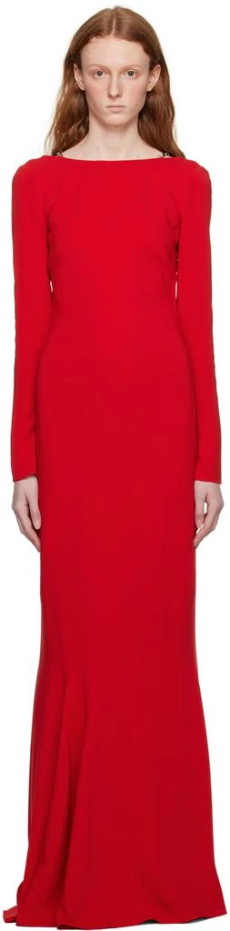 Givenchy Red Chain Link Maxi Dress 1