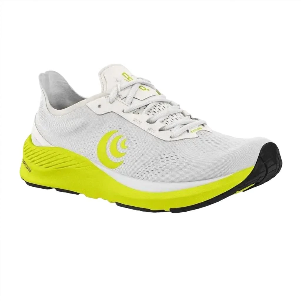 Topo Athletic Men's Cyclone Running Shoes - Medium Width In White,lime 1