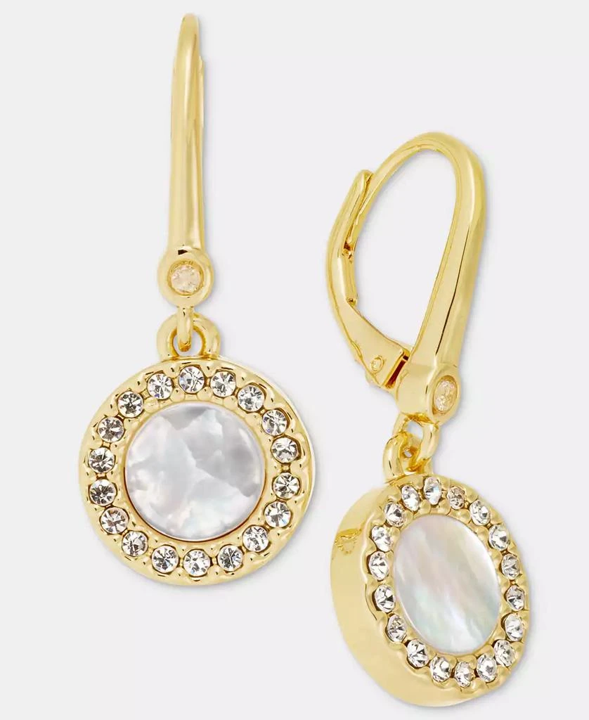 DKNY Mother of Pearl Inlay Statement Drop Earrings 2