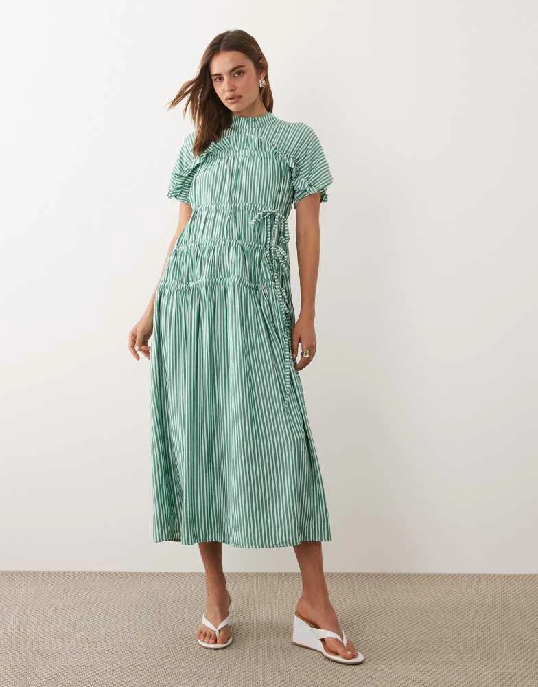 Ghospell Ghospell exclusive denim bow detail boxy mini dress in polka dot -  Dresses & Skirts - Free Shipping - BeyondStyle
