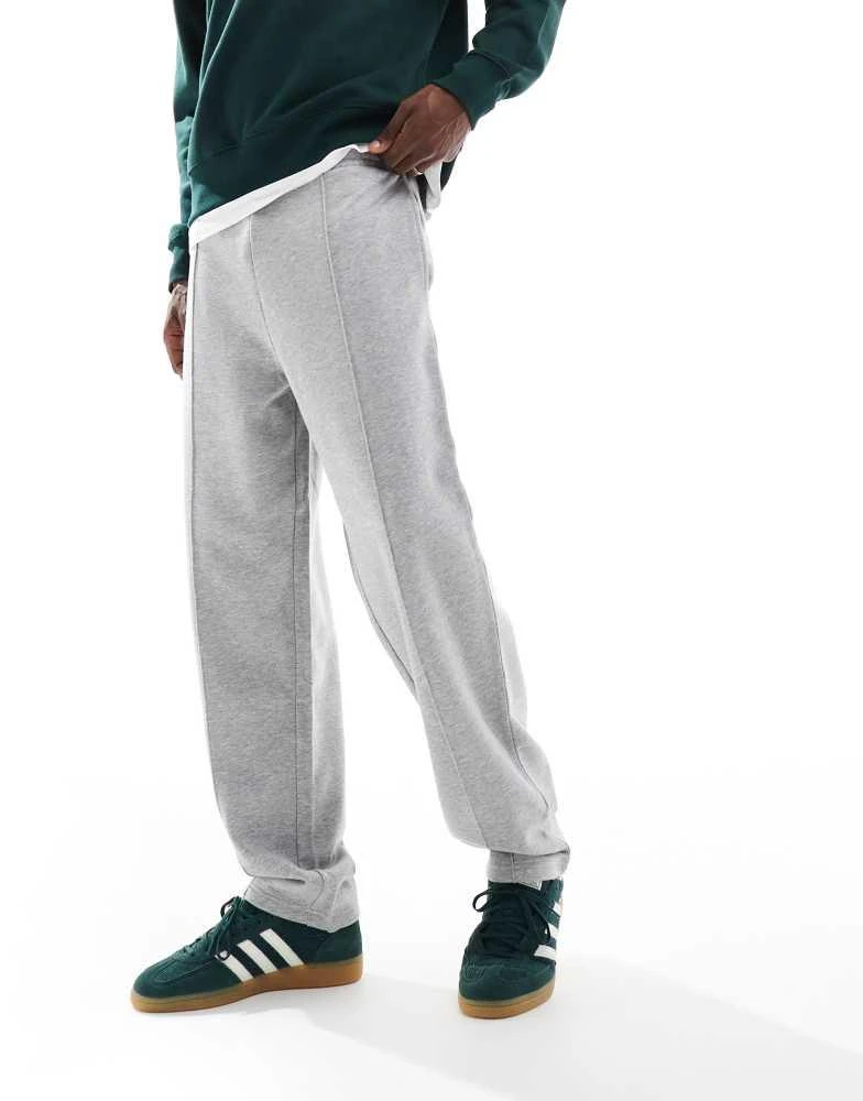New Look New Look straight leg joggers in grey marl 2