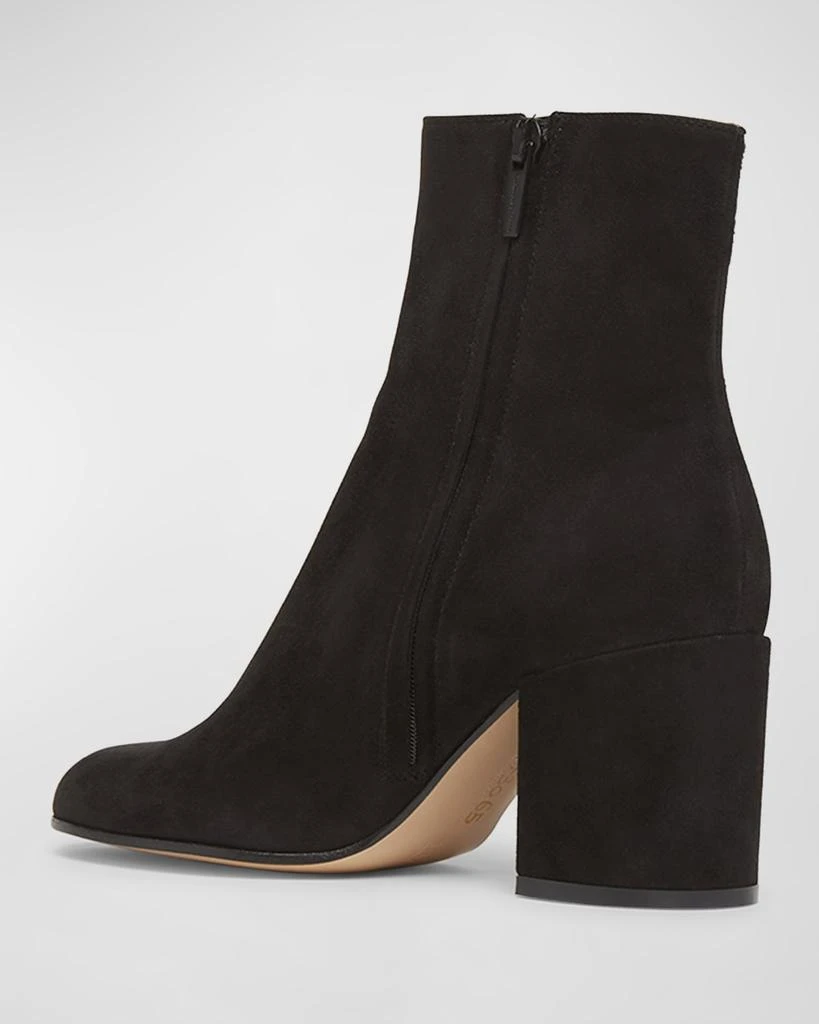 Gianvito Rossi Joelle Suede Block-Heel Booties 4