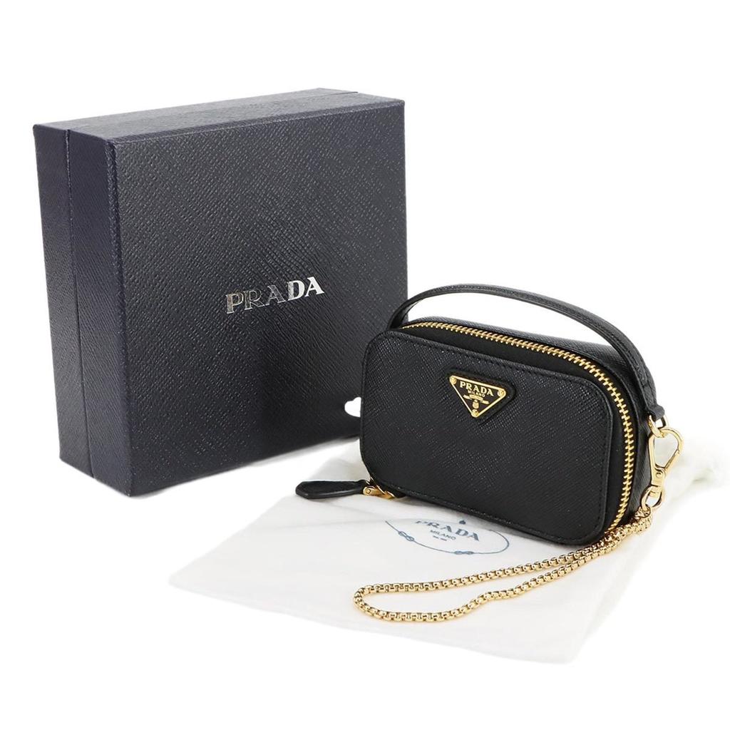Prada Saffiano Triangle Pouch Shoulder Bag (Pre-Owned)