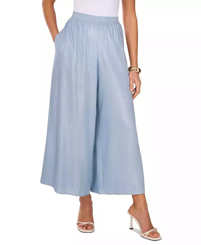 Vince Camuto Women's Shimmer Mid-Rise Wide-Leg Pants 1