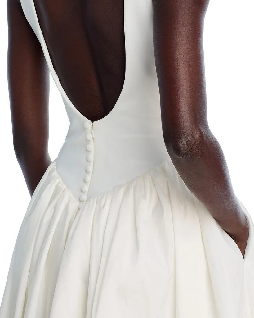 Amsale High Neck Bubble Skirt Dress 3