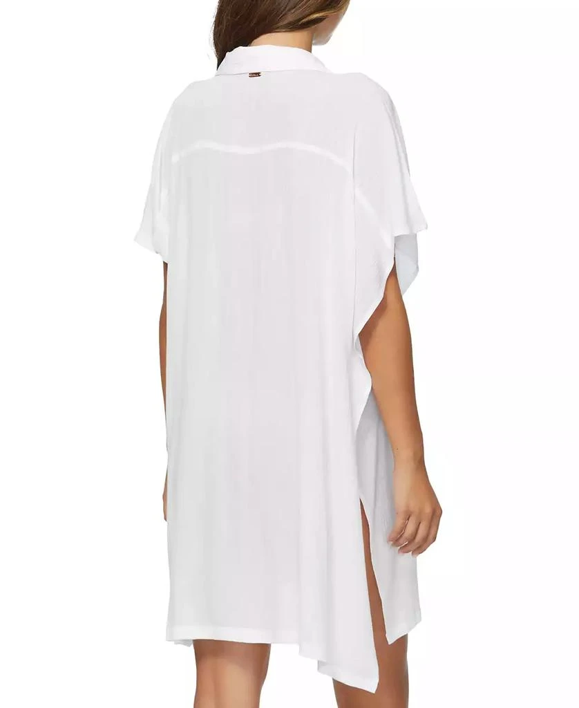 RAISINS Juniors' Vacay Button-Front Cover-Up Tunic Shirt 2