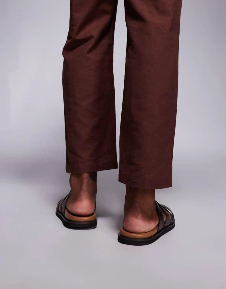 ASOS ASOS DESIGN mule sandals in brown leather 3