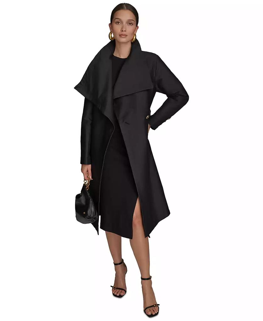 Shop Women's Draped-Neck Trench Coat on Sale at BeyondStyle – Get