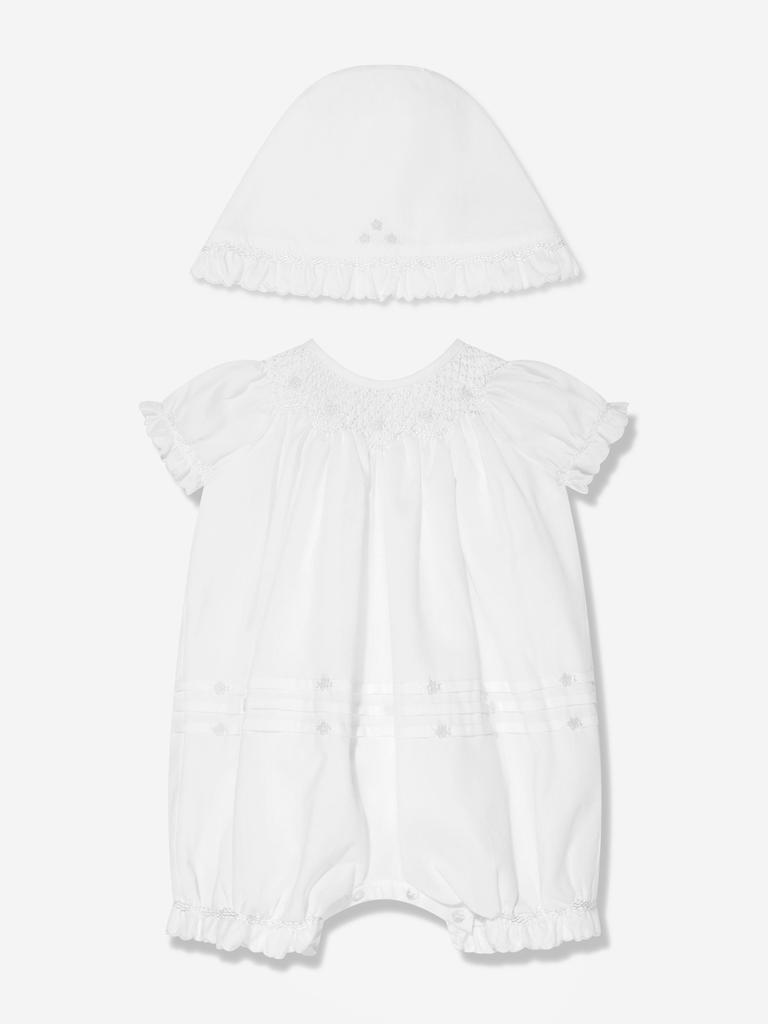 Sarah Louise Sarah Louise Baby Bubble Romper And Bonnet in Ivory