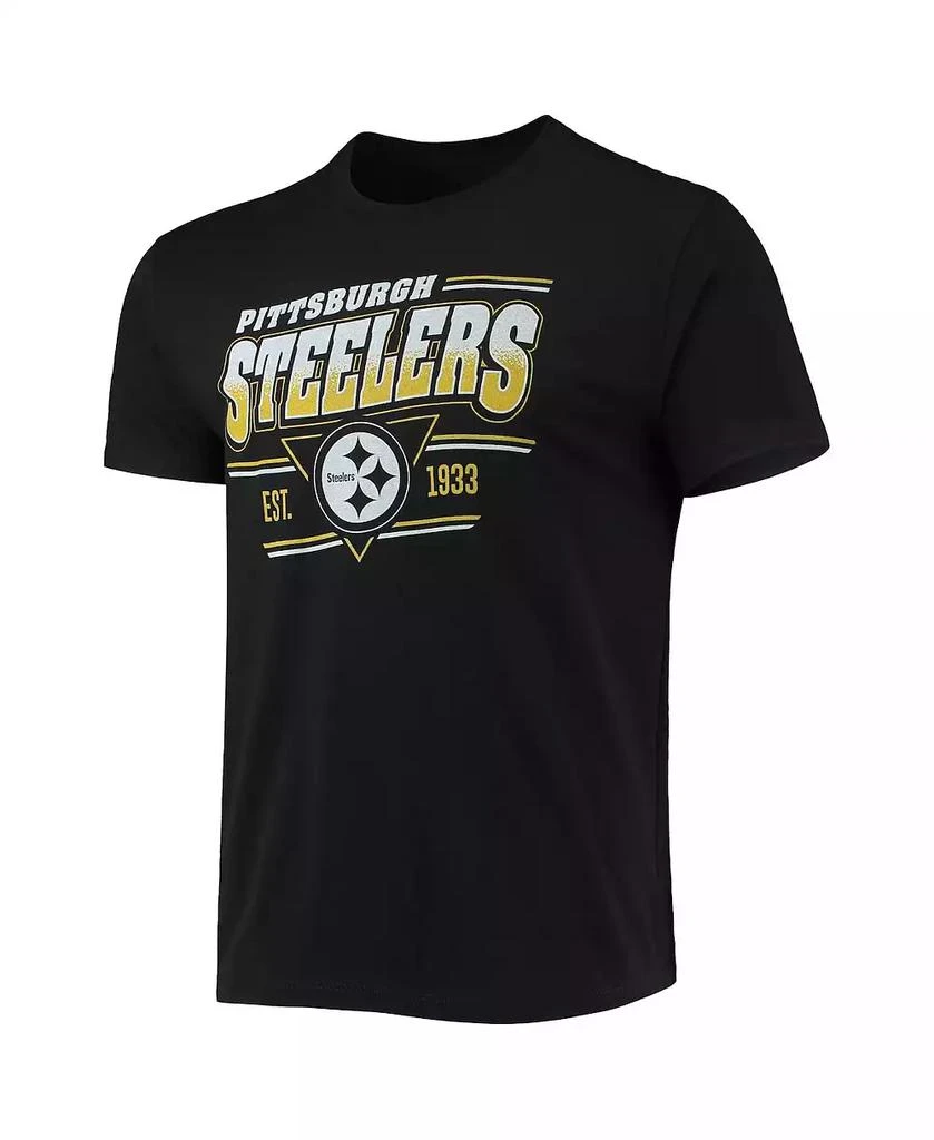 Junk Food Men's Black Pittsburgh Steelers Throwback T-shirt 3