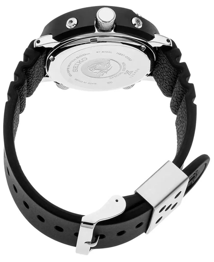 Seiko Men's Solar Analog-Digital Prospex Divers Black Silicone Strap Watch 47.8mm 3