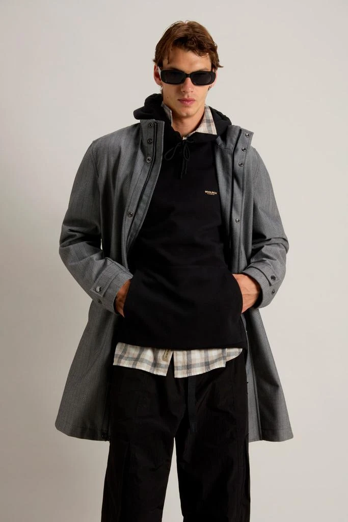 Woolrich Hooded Sweatshirt in Cotton-Blend Interlock - Men - Black 7