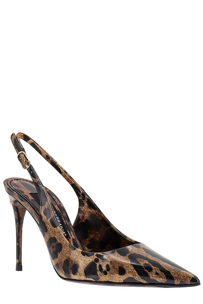 Dolce & Gabbana Dolce & Gabbana Kim Leopard-Printed Pointed-Toe Slingbacks 2