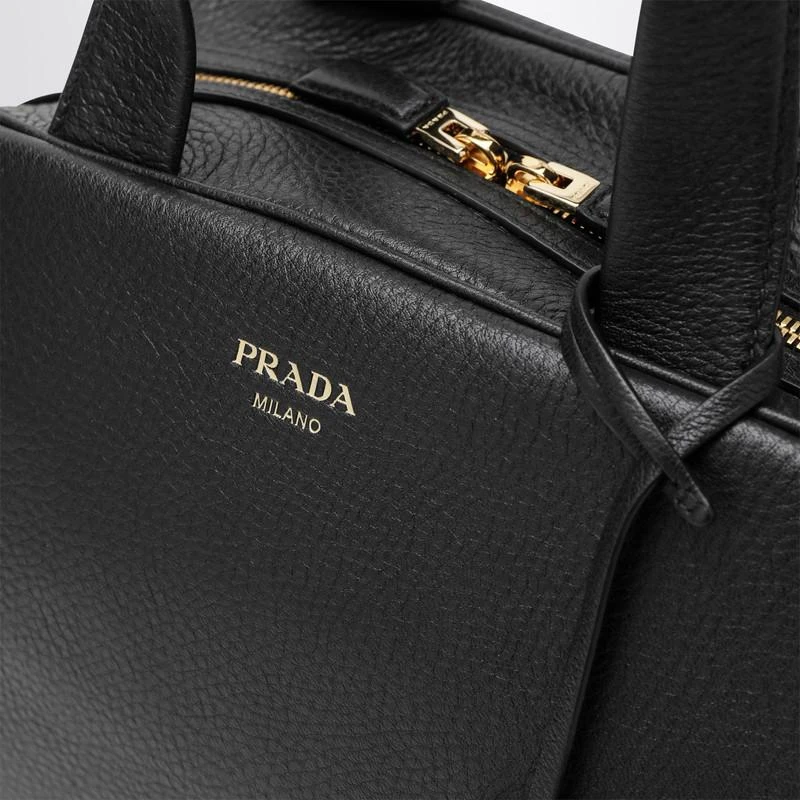 Prada Large black leather satchel bag 6