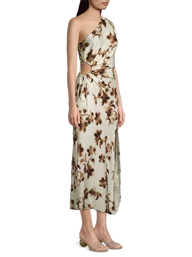 Bec & Bridge Pauline Blurred Floral One-Shoulder Midi-Dress 4