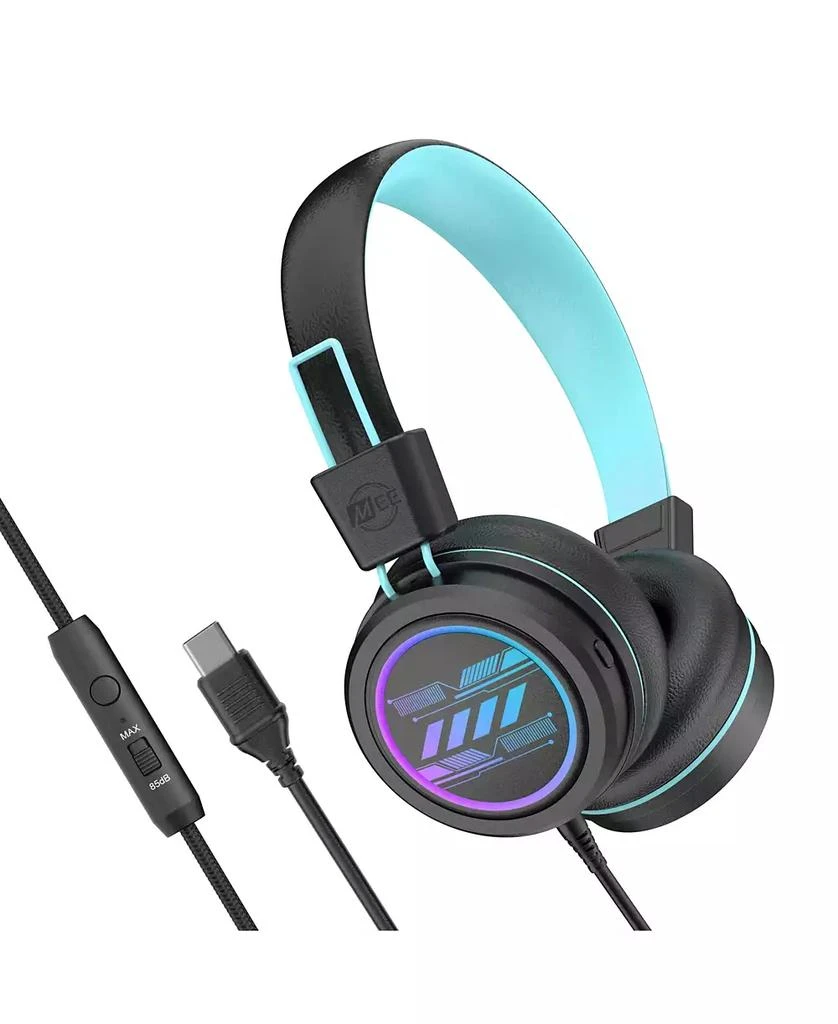 MEE Audio KidJamz KJ55 Safe Listening USB-C Headphones for Kids w/ LED Lights 1