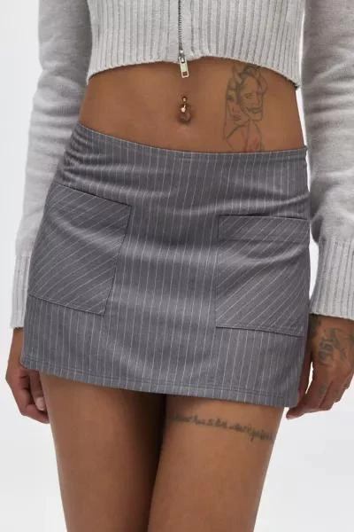 Urban Outfitters UO Dariah Pinstripe Low Rise Micro Skort 2