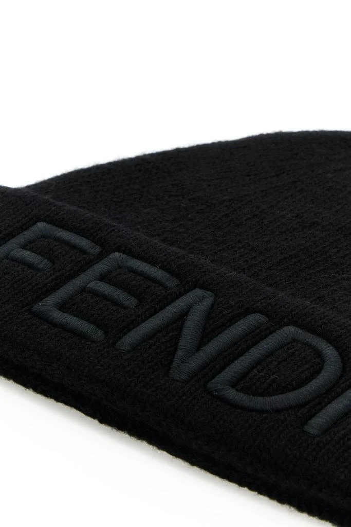 Fendi Black wool beanie hat 3