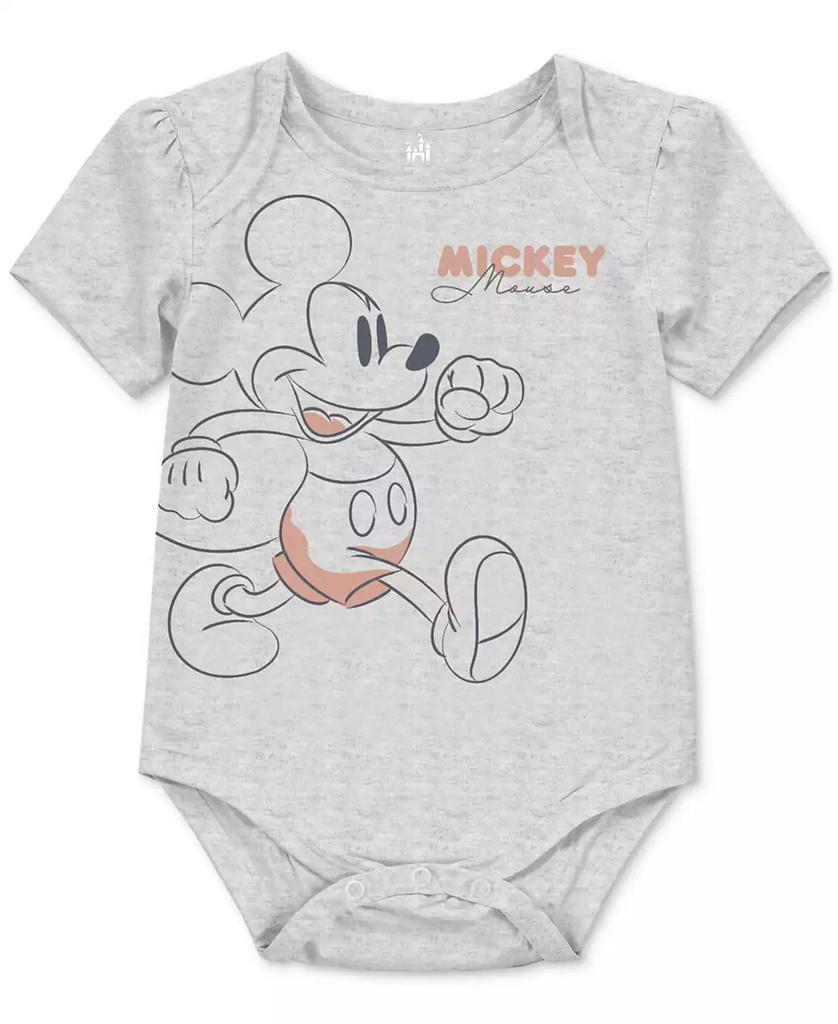 Disney Baby Mickey Mouse Short-Sleeve Bodysuits, 3 Pack