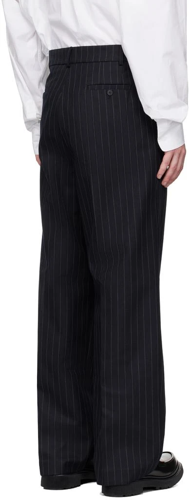 The Frankie Shop Navy Pinstripe Beo Trousers 3