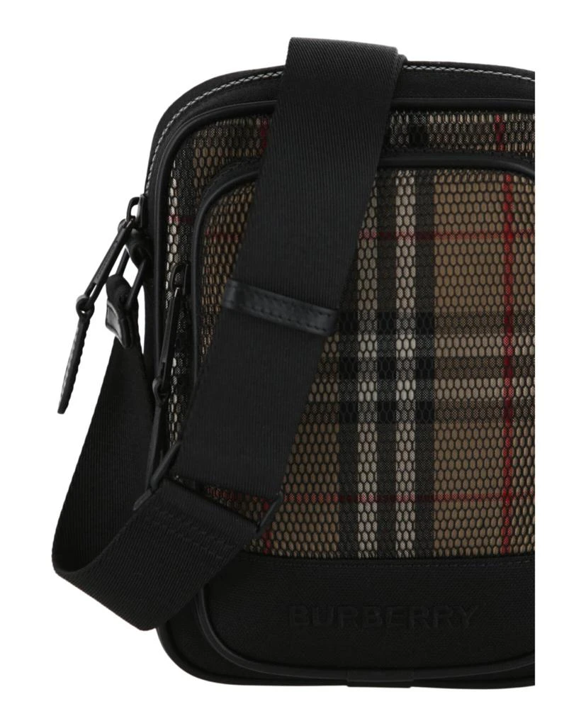 Burberry Check Print Mesh Crossbody Bag 3