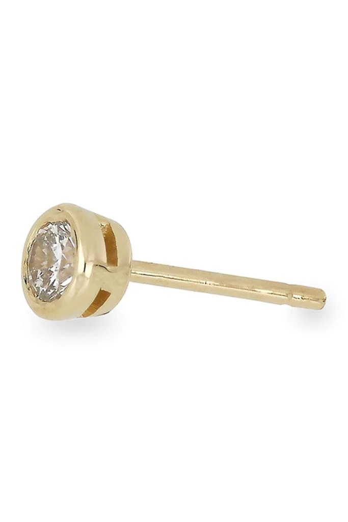 Bony Levy Single Bezel Set Diamond Stud Earring - 0.37 ctw 1