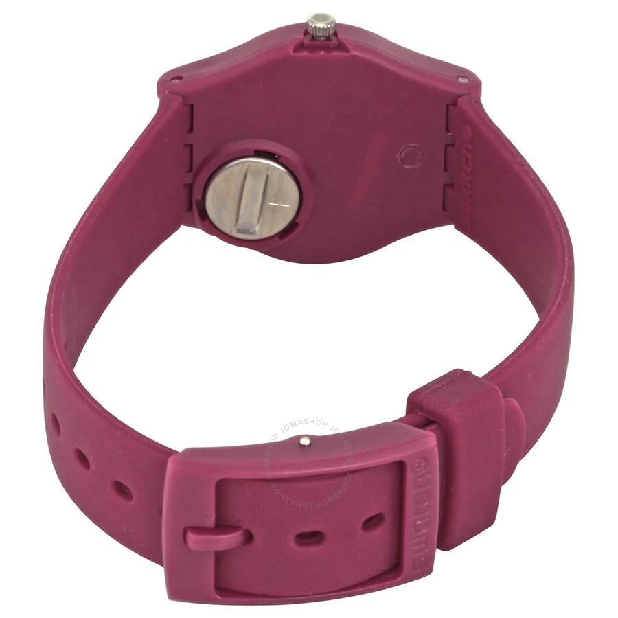 Swatch Redbelle White Dial Matte Burgundy Ladies Watch LR130 3