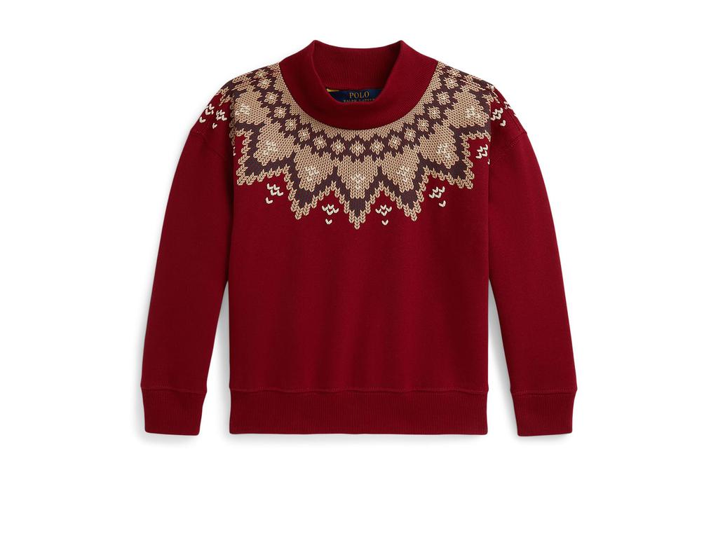 Ralph Lauren Fair Isle Fleece Boxy Sweatshirt (Toddler/Little Kid)