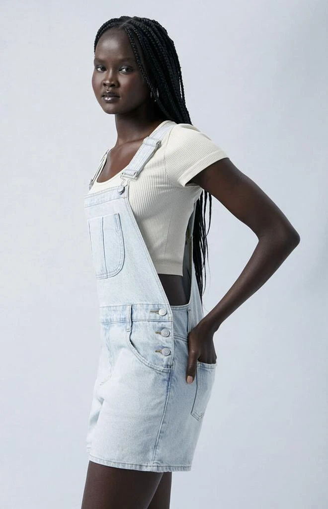 PacSun Eco Light Indigo Denim Short Overalls 3
