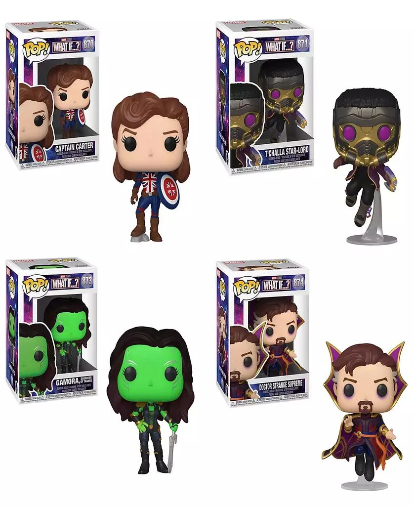 Funko Marvel POP What if Collectors Captain Carter T'Challa Star Lord Gamora and Doctor Strange Supreme 4 Piece Set 3