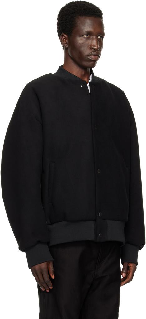 n.hoolywood Black Stadium Bomber Jacket