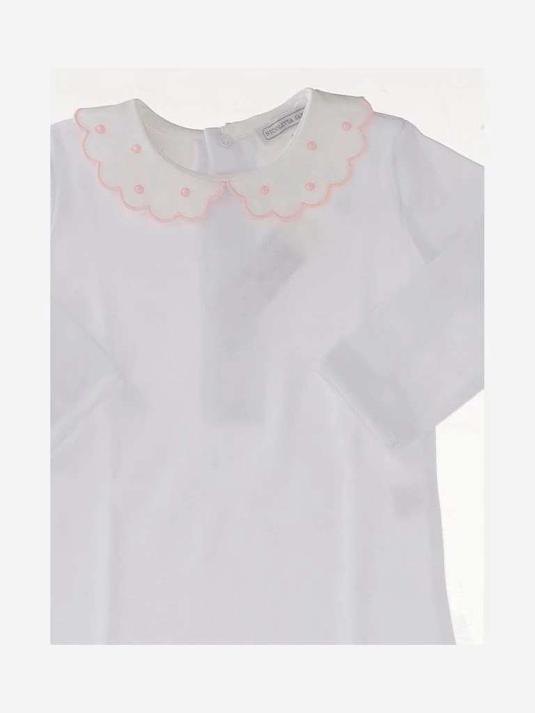 Nicoletta Fanna Cotton Bodysuit With Embroidered Collar 3