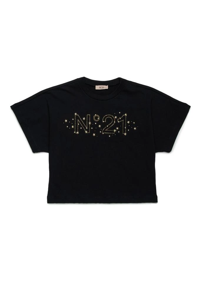 N°21 N°21 Kids Logo Embellished Crewneck T-Shirt 1