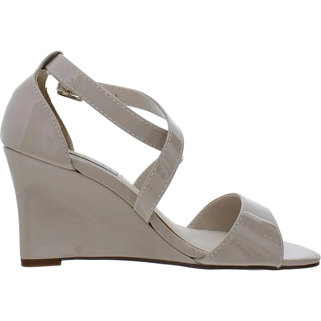 Touch Ups Jenna Womens Patent Strappy Wedge Sandals 2