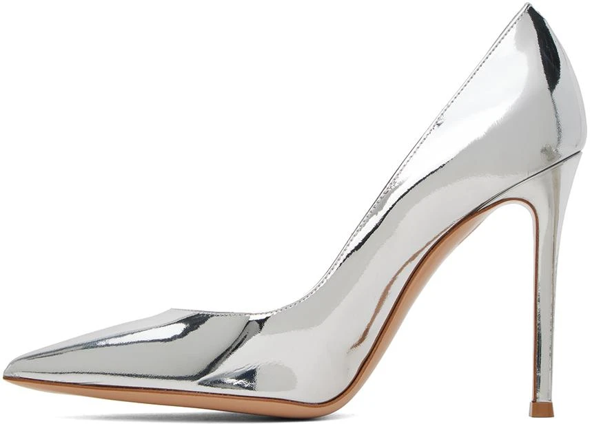 Gianvito Rossi Silver Gianvito 105 Heels 3