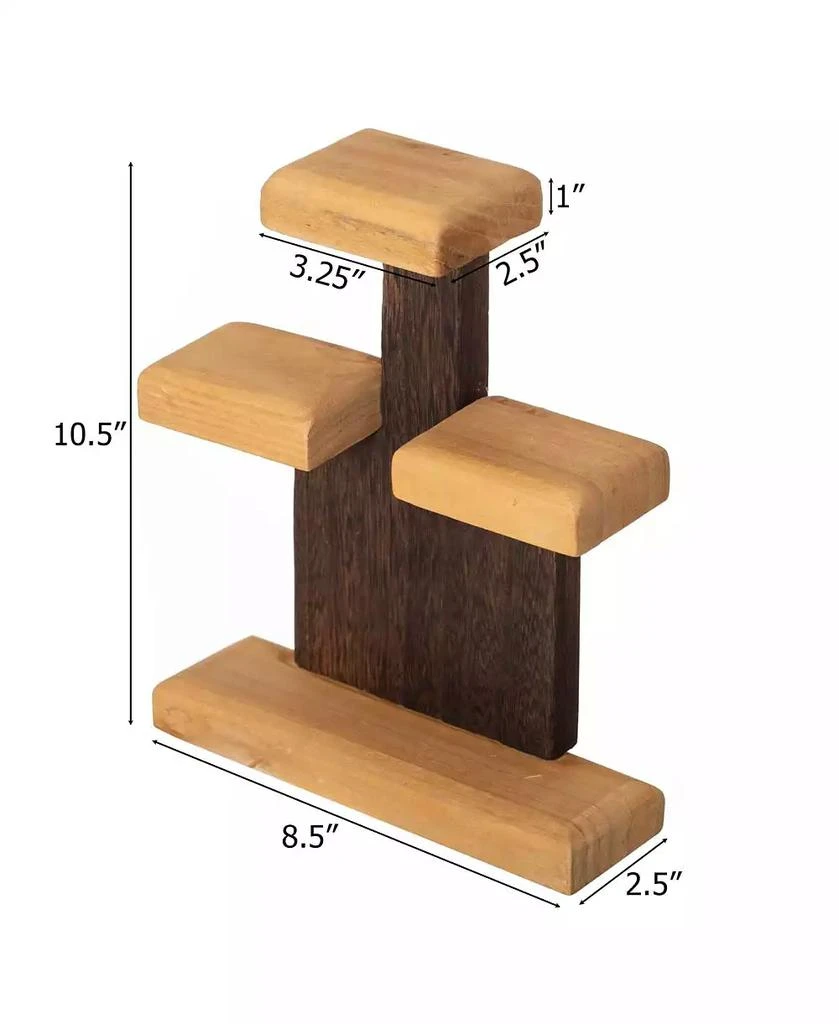 Vintiquewise 3-Tier Wooden Tabletop Jewelry Display Stand Rustic Organizer for Necklace Bracelet Watch Bangle Ring 
Earring with a Sturdy Natural Wood Base Ideal for Home Retail or Craft Fair Display 4