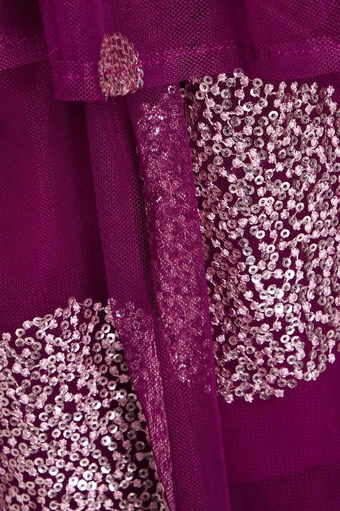 MARCHESA Tiered embellished tulle gown 4