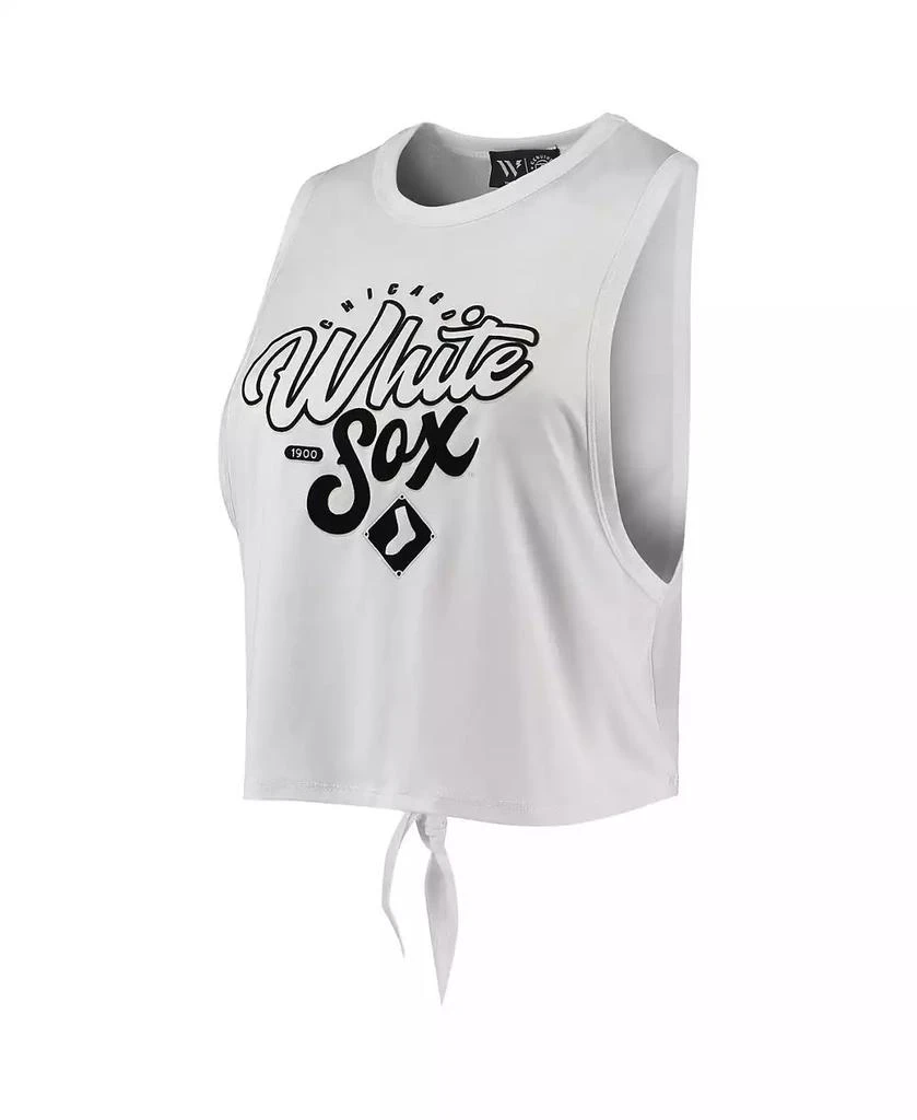 The Wild Collective Women's White Chicago White Sox Open Back Twist-Tie Tank Top 3