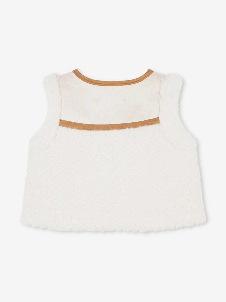 Chloé Chloé Baby Girls Shearling Gilet in Ivory 2