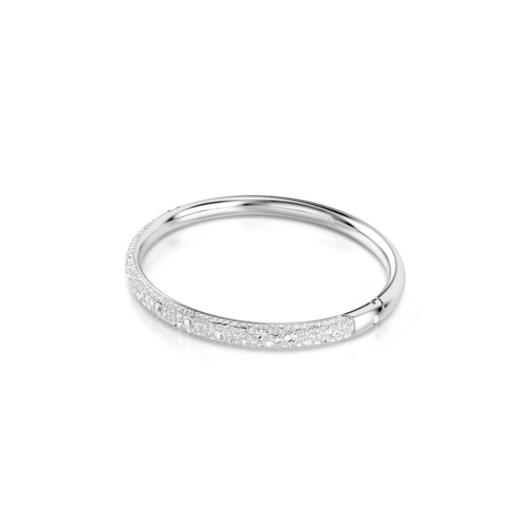 Swarovski Meteora bangle snow pave white rose gold-tone plated 2