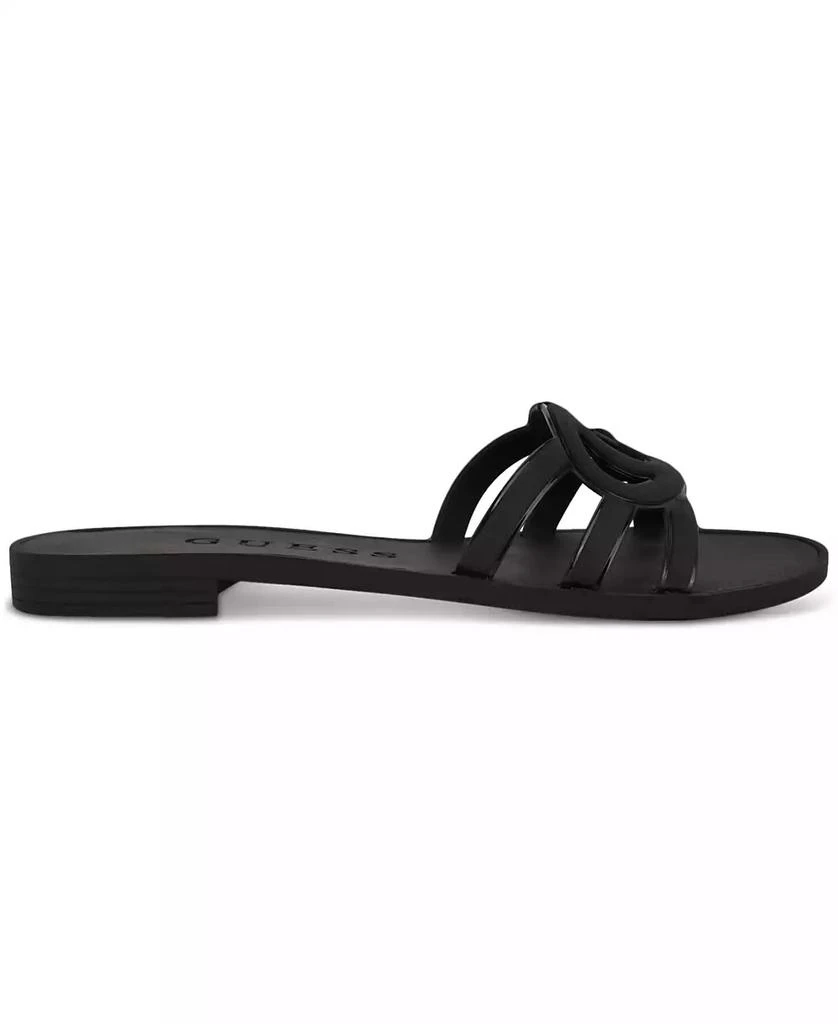 GUESS Elyho Logo Cutout Flat Jelly Slide Sandals 2