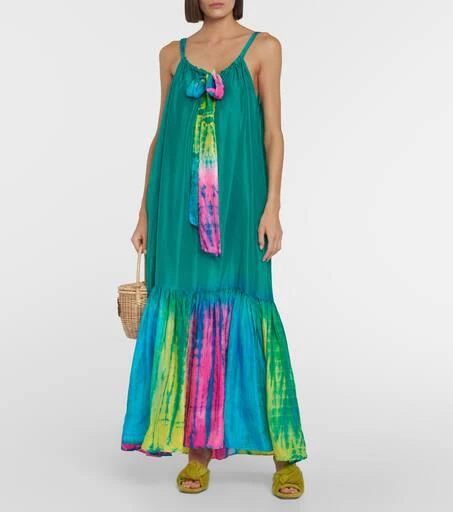 Anna Kosturova Tie-dye printed silk maxi dress 2