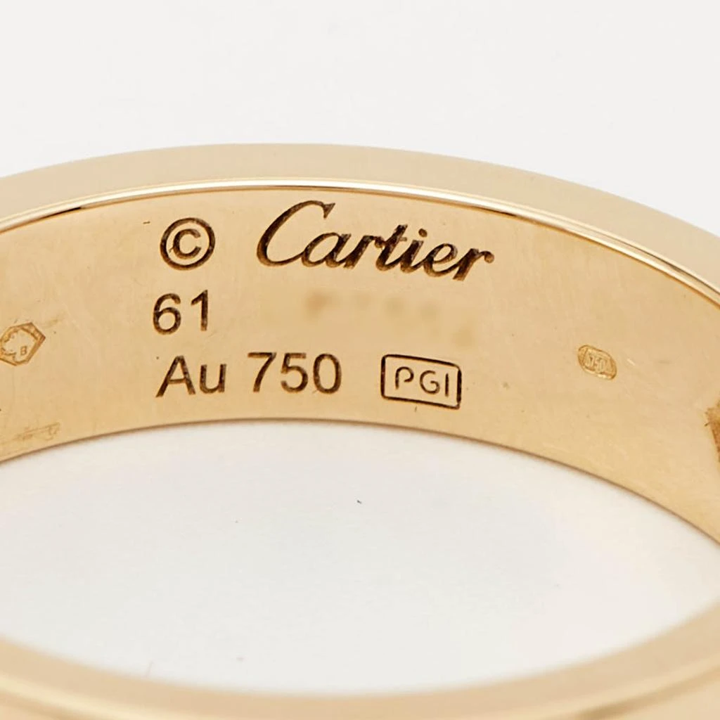 Cartier Cartier Love 3 Diamonds 18k Yellow Gold Ring Size 61 6