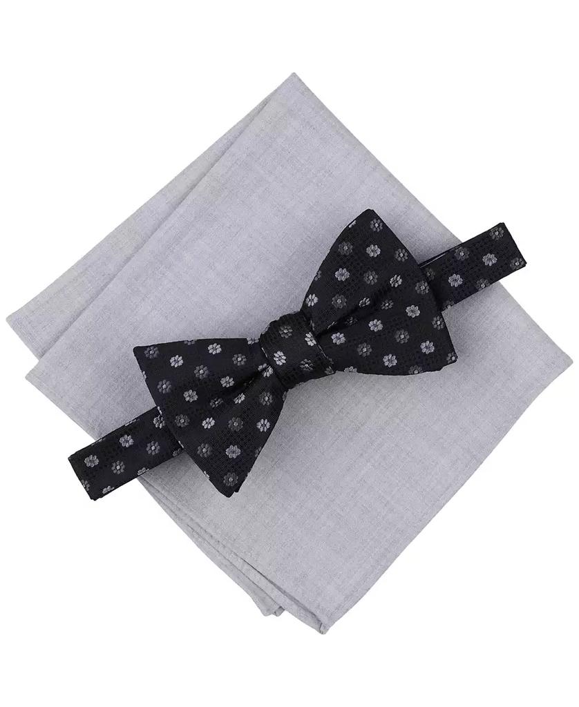 Bar III Men's Floral Bow Tie & Solid Pocket Square Set, Exclusively at Macy's