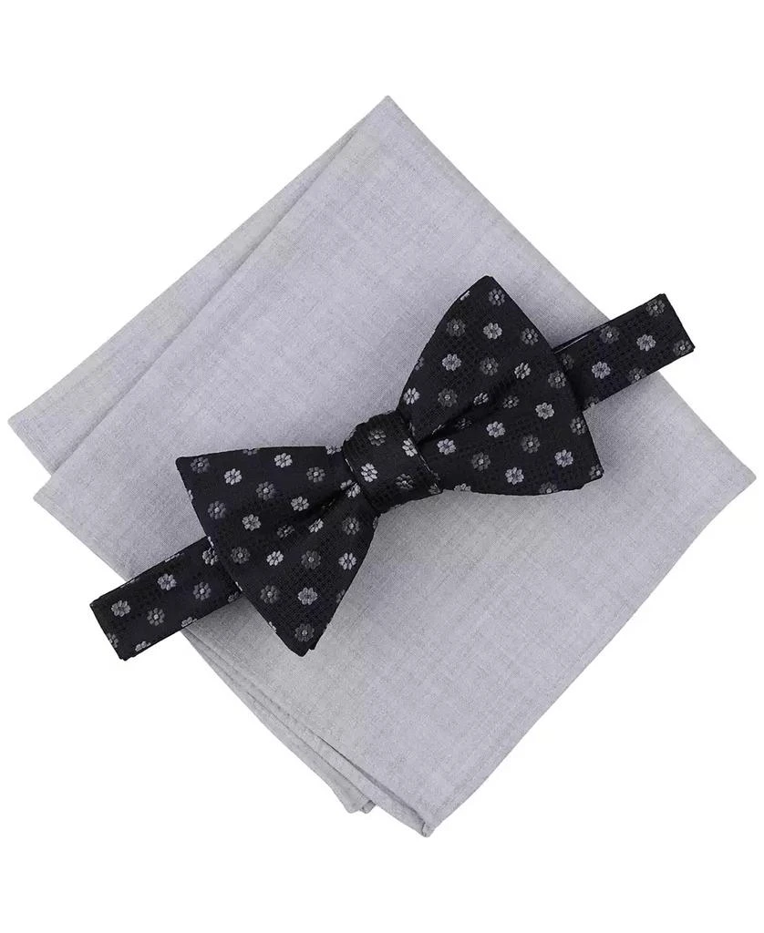 Bar III Men's Floral Bow Tie & Solid Pocket Square Set, Exclusively at Macy's 1